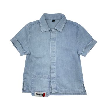 Best Frendz Cherry Tag Shirt - S/S Chambray