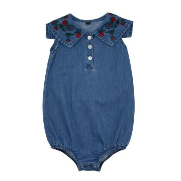 Best Frendz Strawberry Shortcake Romper Denim