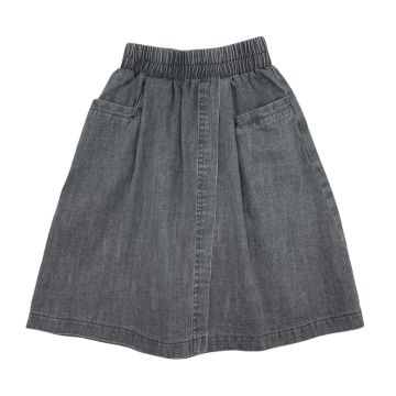 Best Frendz Stonewash Skirt – Midi Length Black Chambray