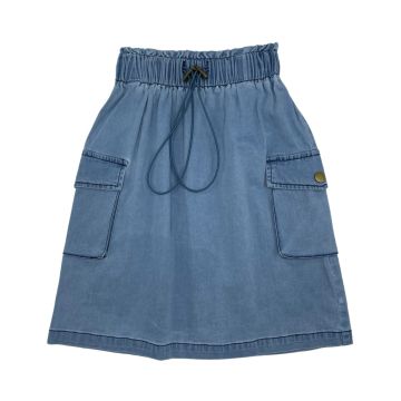 Best Frendz Cotton Pocket Skirt – Regular Length Chambray