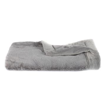 Saranoni Lush Grey Bordered Blanket – Grey 