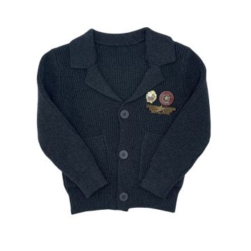 Best Frendz Pilot Pin Cardigan Charcoal