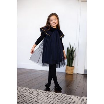 Best Frendz Cape Dress Navy