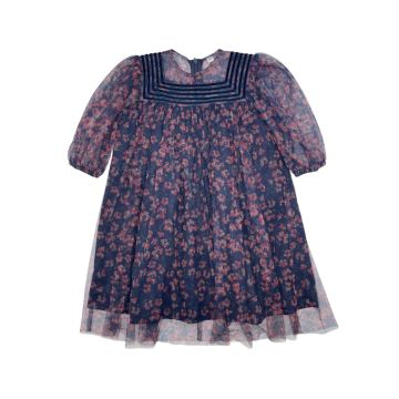 Best Frendz Floral Tulle Dress Navy