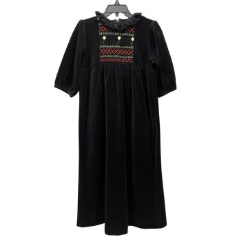 Best Frendz Garden Stitch Robe Black