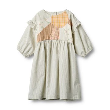 White Dress 3/4 Sleeve Gro Summer Blue Sky