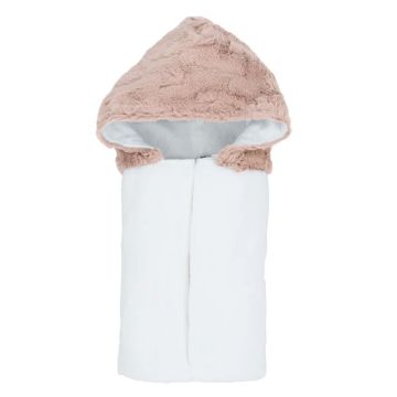 Bondoux Fuzzy Hooded Towel pink