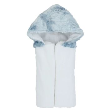 Bondoux Fuzzy Hooded Towel Tie Dye Blue