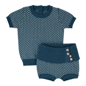 Rompp Brick Knit 2 Piece Set-Dark Blue