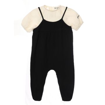 Bonjour Gauzed Shirt and Tie Romper