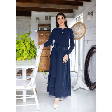 Bonjour Topstitch Maxi Skirt Set