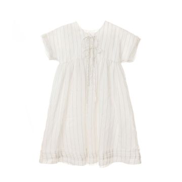 Bonjour Striped Tie Front Dress