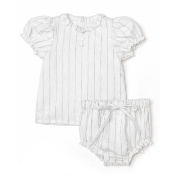 Bonjour Striped Girls Two-Piece Set