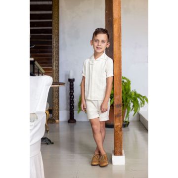 Bonjour Vintage Linen Shirt