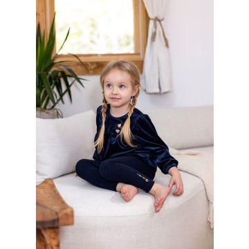 Bonjour Girls Logo Heart Button Two-Piece
