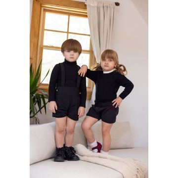 Bonjour Girls Knit Taffeta Bow Two-Piece