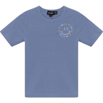 Puddles Boys Embroidered Smiley Ribbed Short Sleeve T-shirt 