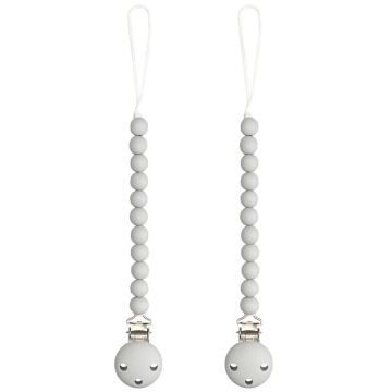 Comfy Cubs Pacifier Clips Grey