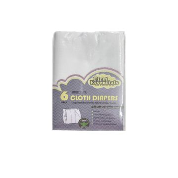First Essentials 6 Pack Cloth Diaper