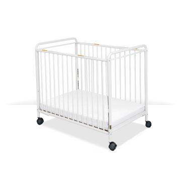 Foundations Chelsea Solid Steel Clearview Crib with 4 inch Casters