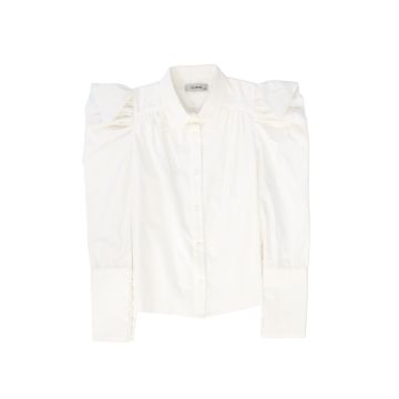 Valentina Pointed Shoulder Puff Blouse 