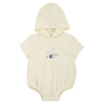 Bondoux Navy Rainboots Ivory Romper