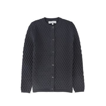Bace Textured Crochet Knit Cardigan 