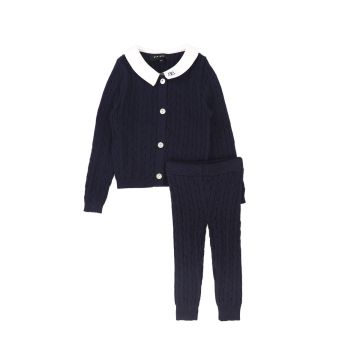 Bamboo Cable Knit Collar Set 