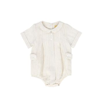 Le Bourdon Linen Pleat Romper