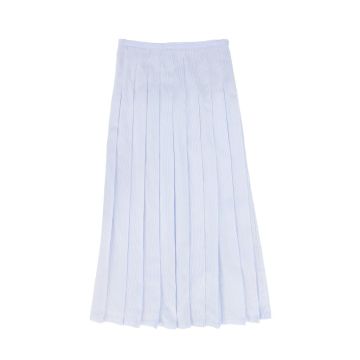 Viva Valentina Striped Linen Skirt Blue