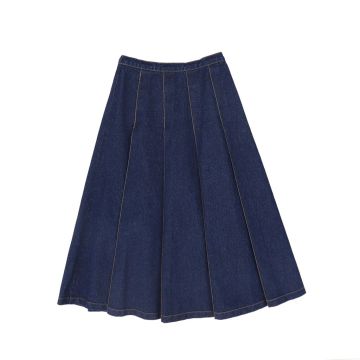 Viva Denim Seam Pleat Skirt 