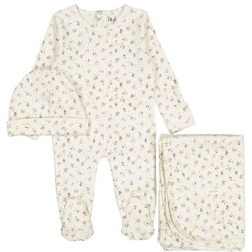 Ladida Cherry Romper + Beanie + Blanket Set
