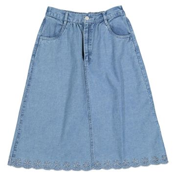 The New Society Niobe Special Skirt Mid Blue Denim