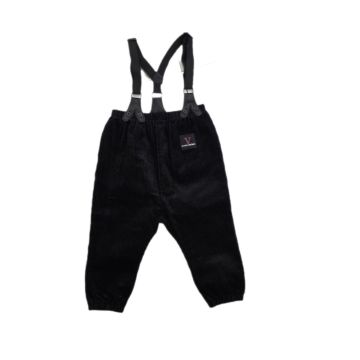 Calla Lili BB BOY ROMPER W SUSPENDERS Black