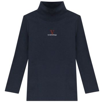 Calla Lili MOCK NECK Baby Navy