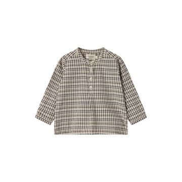 Marmar Tototro Pilot Navy Check Blouse