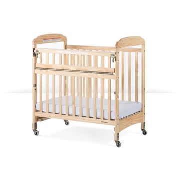 Foundations Next Generation Serenity Compact Crib with Safe Reach Rail and Clearview End Panel