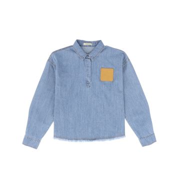 Viva Valentina Denim Leather Pocket Shirt