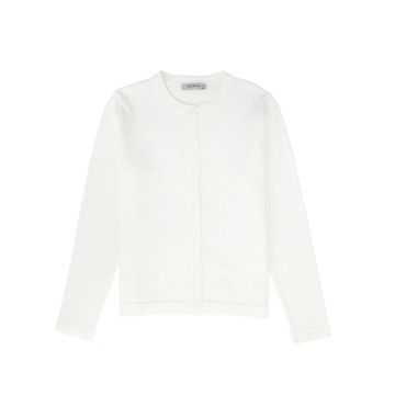 Viva Valentina Silk Knit Button Cardigan Ivory