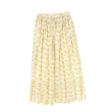Viva Valentina Floral Bunch Pleat Skirt Yellow