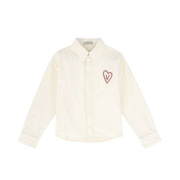 Viva Valentina Denim Heart Patch Blouse