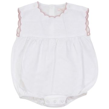 Calla Lili baby romper with scallops