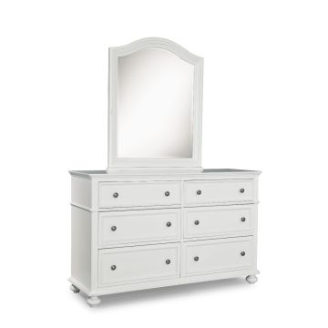 Legacy Classic Kids Madison Arched Dresser Mirror (Beveled) Natural White Painted