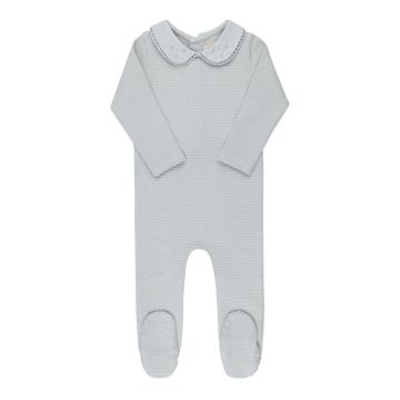 Ely's and Co Embroidered Collar Footie