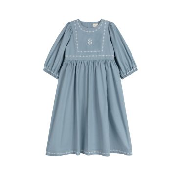 Looms Embroidered Trim Collection 3/4 Sleeves Dress