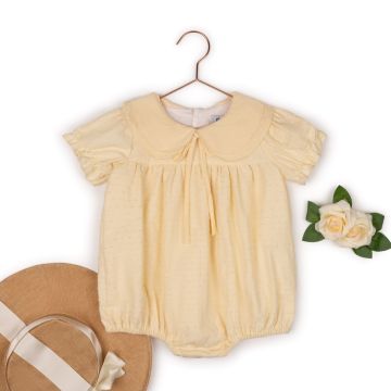 Bellabini Swiss Dot Romper Pale Yellow