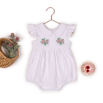 Bellabini Embroidered Linen Romper