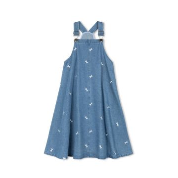 Velvette Label DENIM WHITE BOW JUMPER