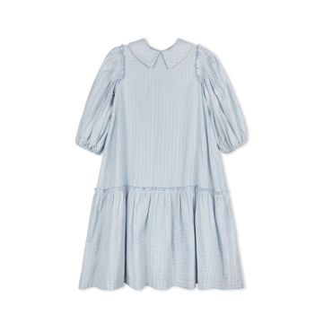 Velvette Label BLUE FLORAL STRIPE DRESS