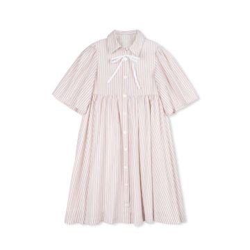 Velvette Label PINK STRIPE HIGH WAIST DRESS
